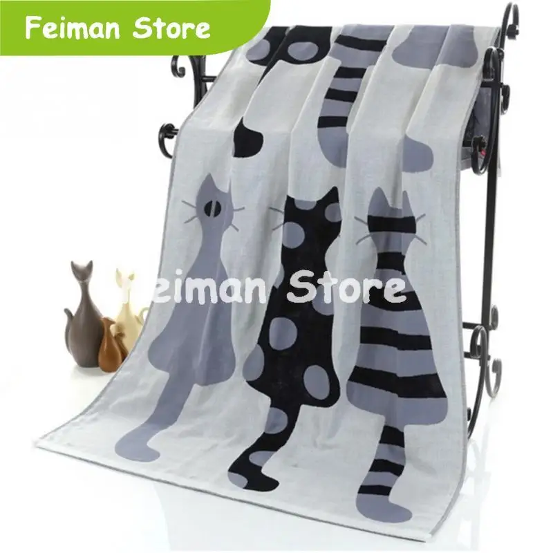 Cute Cat Cotton Gauze Cartoon Adult Bath Towel Home Textile Large Towel Bathrobe Camping Sport Beach Towel Children Blanket
Cute Cat Cotton Gauze Cartoon Adult Bath Towel Home Textile Large Towel Bathrobe Camping Sport Beach Towel Children Blanket