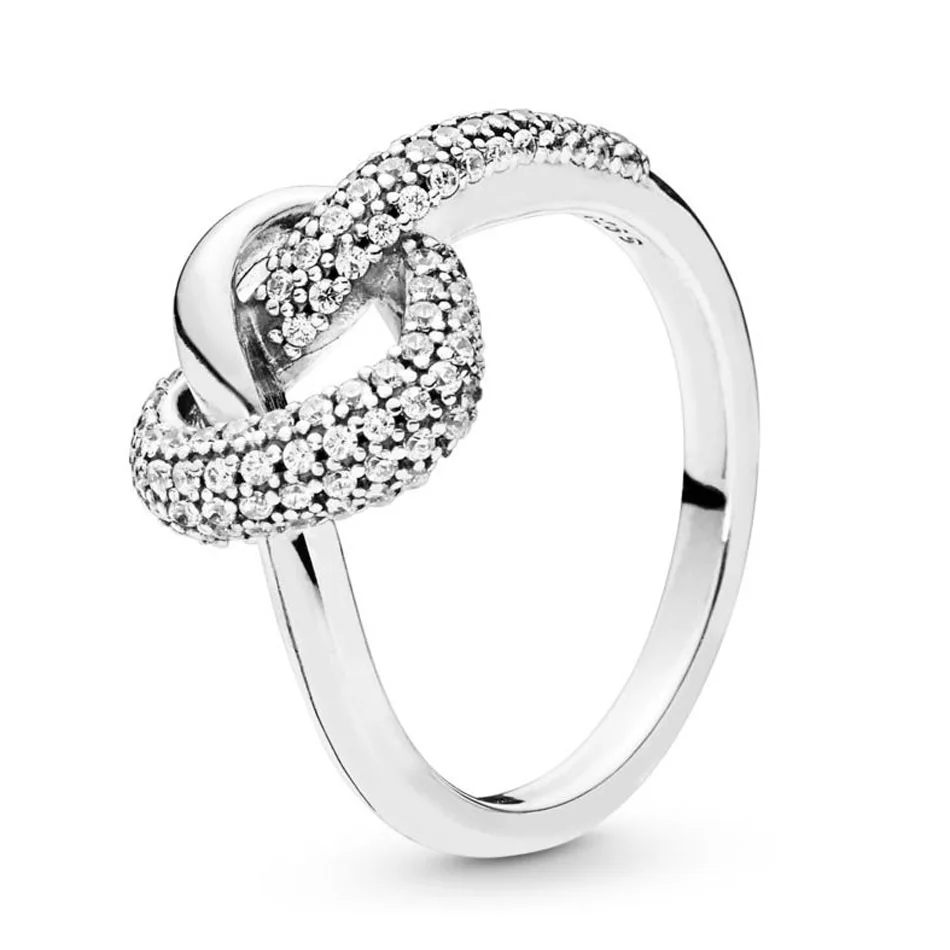Authentic 925 Silver Rings for Women Knotted Heart Ring Finger anel Crystal Clear CZ fit Lady Jewelry
Authentic 925 Silver Rings for Women Knotted Heart Ring Finger anel Crystal Clear CZ fit Lady Jewelry