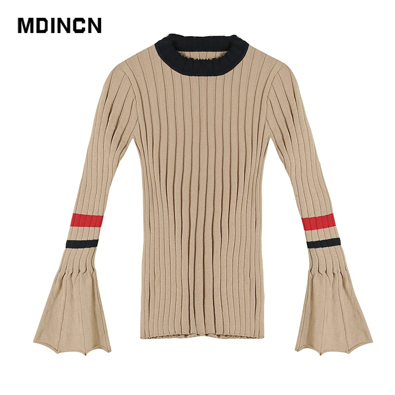Korean Fashion Women Sweaters and Pullovers Sueter Mujer Ruffled Sleeve O-Neck Solid Slim Sexy Elastic Women Tops
Korean Fashion Women Sweaters and Pullovers Sueter Mujer Ruffled Sleeve O-Neck Solid Slim Sexy Elastic Women Tops