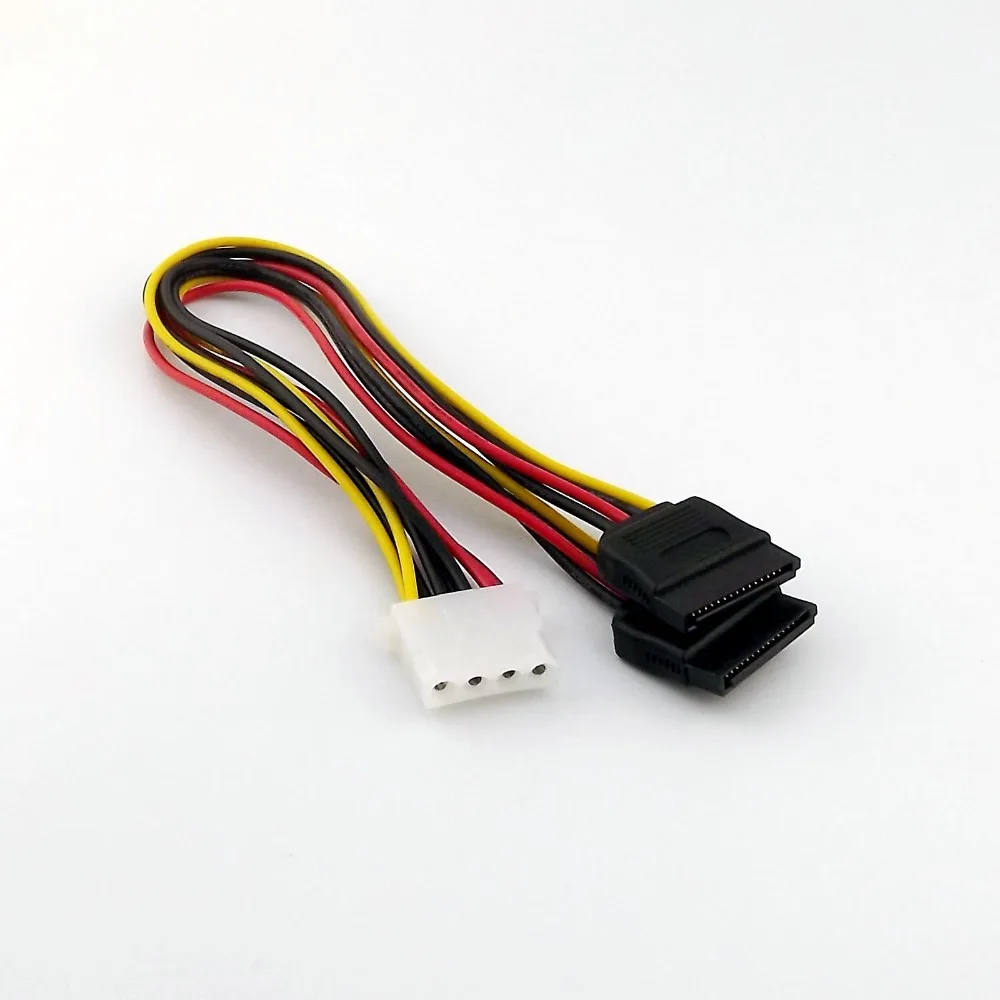 

1x IDE 4Pin Female Molex to Dual SATA Female Y Splitter HDD Power Adapter Connector Cable 1FT/30CM