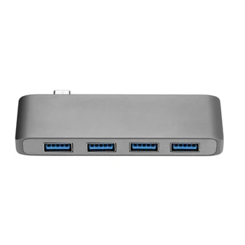 Usb3.0 Hub Type-C To 4 Port 5Gbps Usb-C Hub Adapter Usb 3.0 for Laptop Accessories Computer
Usb3.0 Hub Type-C To 4 Port 5Gbps Usb-C Hub Adapter Usb 3.0 for Laptop Accessories Computer