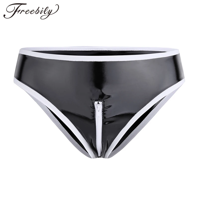 Womens Lingerie Sexy Underwear Wet Look Patent Leather Briefs Zipper Panties Clubwear Low Rise Erotic Underpants
Womens Lingerie Sexy Underwear Wet Look Patent Leather Briefs Zipper Panties Clubwear Low Rise Erotic Underpants