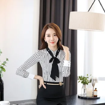 New Fashion Striped Long Sleeve Spring Fall Women Blouses & Shirts Formal OL Styles Ladies Work Wear Casual Tops Blusas Clothes
New Fashion Striped Long Sleeve Spring Fall Women Blouses & Shirts Formal OL Styles Ladies Work Wear Casual Tops Blusas Clothes