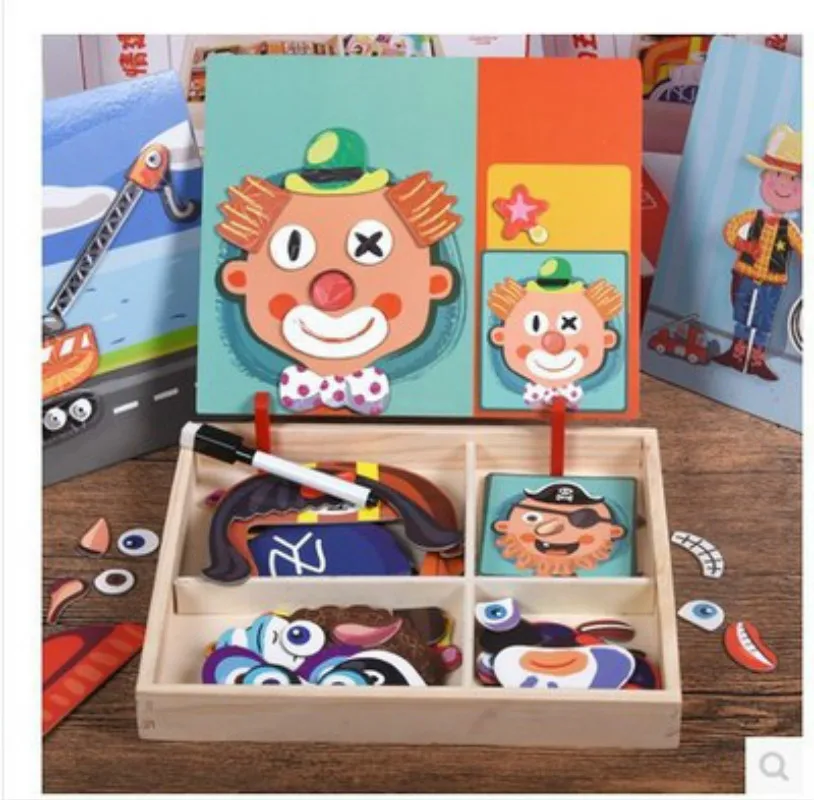 NEW Change Clothing Toys Wooden Drawing Board Magnetic Jigsaw Puzzle Two-in-one Toys A Variety Of Change Dressing
NEW Change Clothing Toys Wooden Drawing Board Magnetic Jigsaw Puzzle Two-in-one Toys A Variety Of Change Dressing