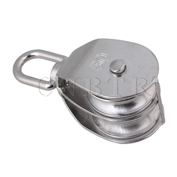 CNBTR Stainless Steel 304 Double Swivel Pulley Block Fixed Pulley Lifting M50 50mm
CNBTR Stainless Steel 304 Double Swivel Pulley Block Fixed Pulley Lifting M50 50mm