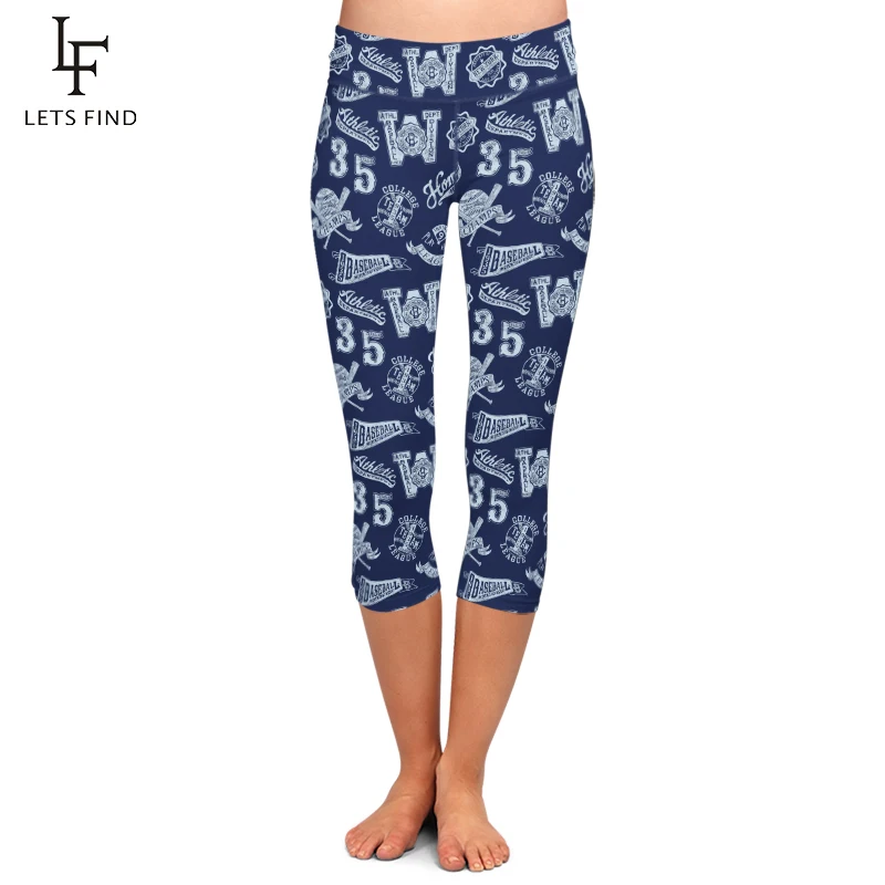 Summer Fashion 3D Baseball Printing Women Capri Leggings High Waist Elasticity Milk Silk Print Plus Size Mid-Calf Blue Leggings
Summer Fashion 3D Baseball Printing Women Capri Leggings High Waist Elasticity Milk Silk Print Plus Size Mid-Calf Blue Leggings