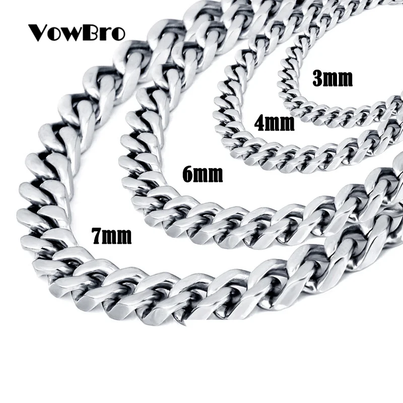 VowBro Mens Necklace Chain Stainless Steel Silver Wholesale 2018 Necklace for Men Jewelry Gift 3 4 6 7mm
VowBro Mens Necklace Chain Stainless Steel Silver Wholesale 2018 Necklace for Men Jewelry Gift 3 4 6 7mm