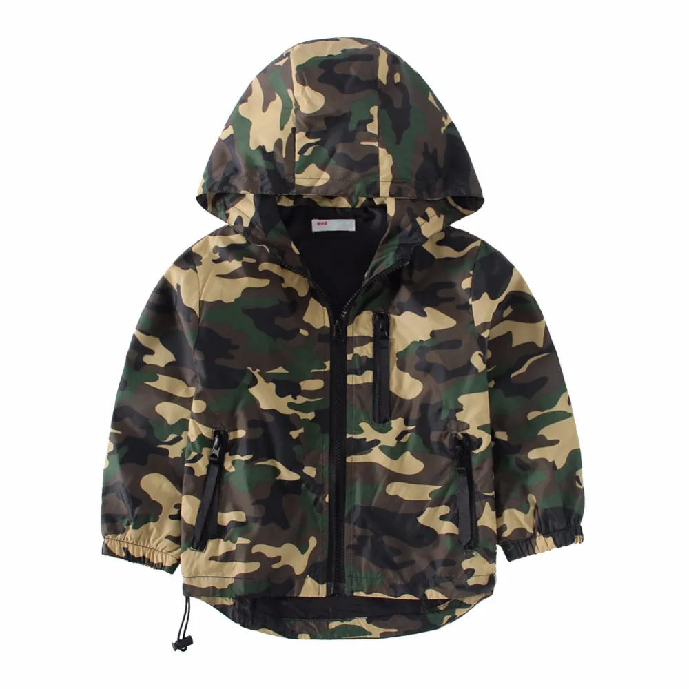 

Boys Spring Summer Outerwear Coat Camouflage Hooded Thin Baby Windbreaker Coat Jackets For Boys Rainbreaker Clothing Jackets