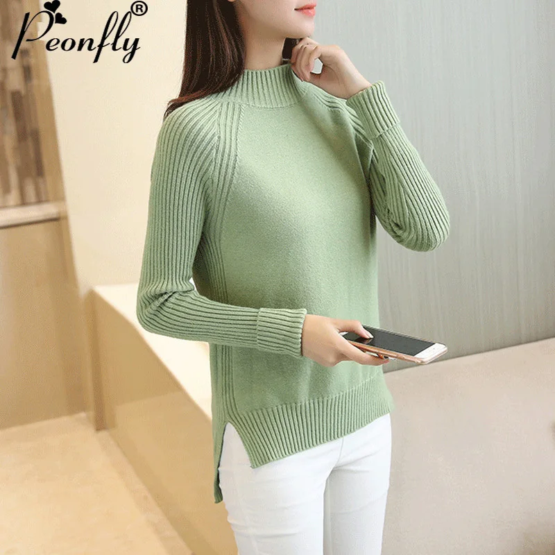 PEONFLYHalf a Turtleneck Sweater Women Autumn Winter Women Sweaters And Pullovers Female Split tricot Jumper Pull Femme
PEONFLYHalf a Turtleneck Sweater Women Autumn Winter Women Sweaters And Pullovers Female Split tricot Jumper Pull Femme