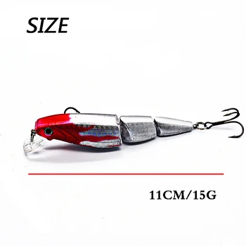 FX 11CM/15G Minnow Swim Bait 1PCS Jointed Fishing Lure Plastic Artificial Fishing Wobbler Tools Fishing Bait Jerk Fish Leurre
FX 11CM/15G Minnow Swim Bait 1PCS Jointed Fishing Lure Plastic Artificial Fishing Wobbler Tools Fishing Bait Jerk Fish Leurre