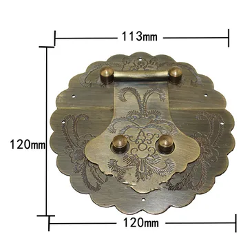 Antique Chinese Furniture Brass Flower Handle Lock Hasp Jewelry Wooden Box Locking Pattern Carved Buckle Hasp Lock Latch
Antique Chinese Furniture Brass Flower Handle Lock Hasp Jewelry Wooden Box Locking Pattern Carved Buckle Hasp Lock Latch