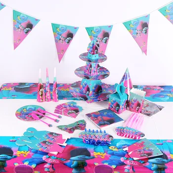 Hot Cartoon Trolls Happy Birthday Kids Party Decorations Paper Cup Plate Candy Box Straws Foil Balloon Wedding Decoration Favor
Hot Cartoon Trolls Happy Birthday Kids Party Decorations Paper Cup Plate Candy Box Straws Foil Balloon Wedding Decoration Favor