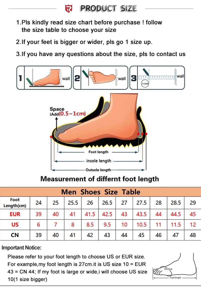 Seed Shoes Size Chart