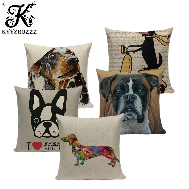Square Cotton Linen colourfu Bull Terrier Painted Bull dog dachshund 3D Cheap Cushion Cover For Home Sofa Pillow Case Cojines
Square Cotton Linen colourfu Bull Terrier Painted Bull dog dachshund 3D Cheap Cushion Cover For Home Sofa Pillow Case Cojines