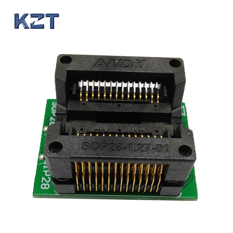 SOP28 SOIC28 SO28 to DIP28 Programming Socket Pitch 1.27mm IC Body Width 7.5mm 300mil OTS-28-1.27-04 Test Adapter
SOP28 SOIC28 SO28 to DIP28 Programming Socket Pitch 1.27mm IC Body Width 7.5mm 300mil OTS-28-1.27-04 Test Adapter