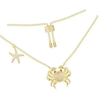 YP New JULY AAA Zircon Sea Crab Ocean World Collar Necklace 925 Sterling Silver Summer Beach Star Chain AP Women Wedding Jewelry
YP New JULY AAA Zircon Sea Crab Ocean World Collar Necklace 925 Sterling Silver Summer Beach Star Chain AP Women Wedding Jewelry