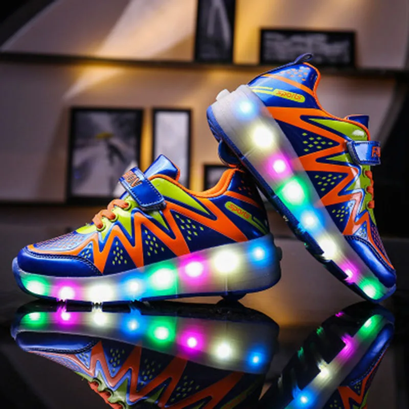 2019 Boys Girls Shoes Led Sneakers Kids Wheels Shoes Glowing Sneakers with Led Light Up Kids Roller Skates Shoes
2019 Boys Girls Shoes Led Sneakers Kids Wheels Shoes Glowing Sneakers with Led Light Up Kids Roller Skates Shoes