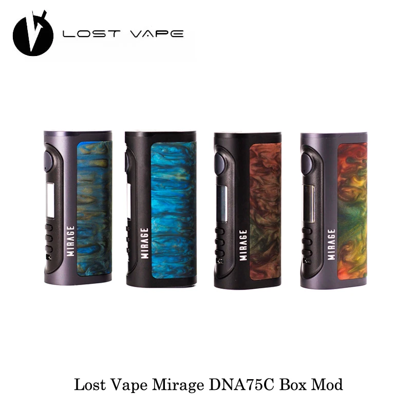 

elektronik sigara Original Lost vape Mirage DNA75C Box Mod LostVape Mirage DNA 75W vape vaporizer Mod Box VS Smok Alien Mod Box