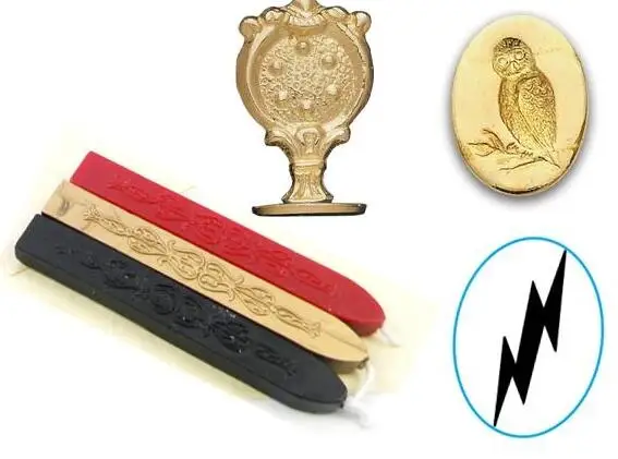 Harry Potter Owl or Lightening Bolt Wax Seal Kit with Red Gold and Black Sealing Wax
Harry Potter Owl or Lightening Bolt Wax Seal Kit with Red Gold and Black Sealing Wax