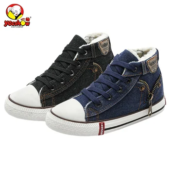 Kids Boots 2019 New Winter Velvet Canvas Children Shoes Sport Breathable Kids Sneakers for Boys Girls Jeans Denim Casual Shoes
Kids Boots 2019 New Winter Velvet Canvas Children Shoes Sport Breathable Kids Sneakers for Boys Girls Jeans Denim Casual Shoes