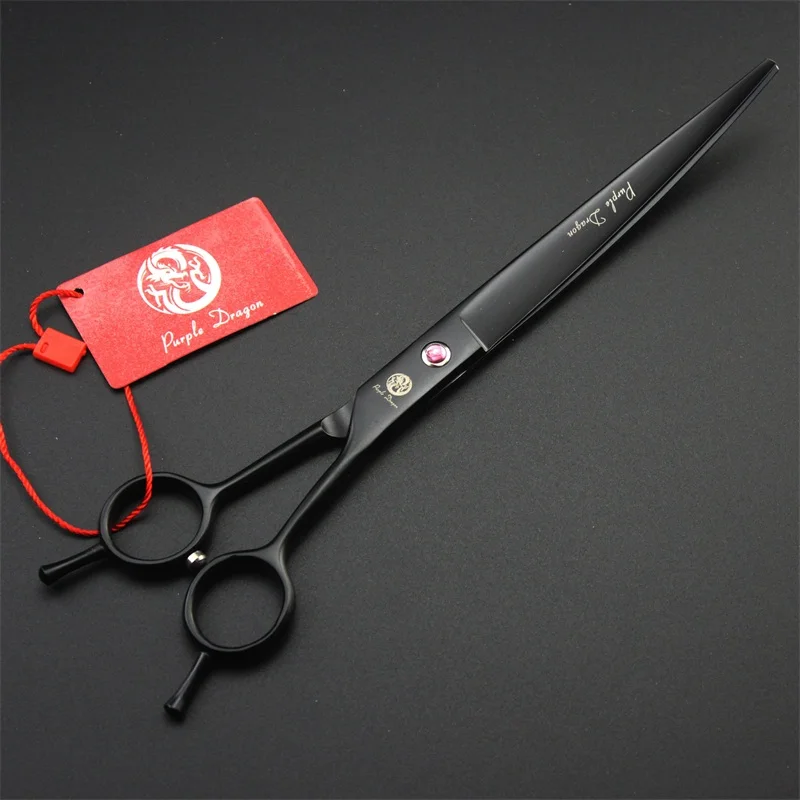 Purple dragon 7.0 inch Professional dog grooming Pet dog Scissors sheep shearing machines TRAIHT & THINNING & CURVED 3pcs 1 set (3)