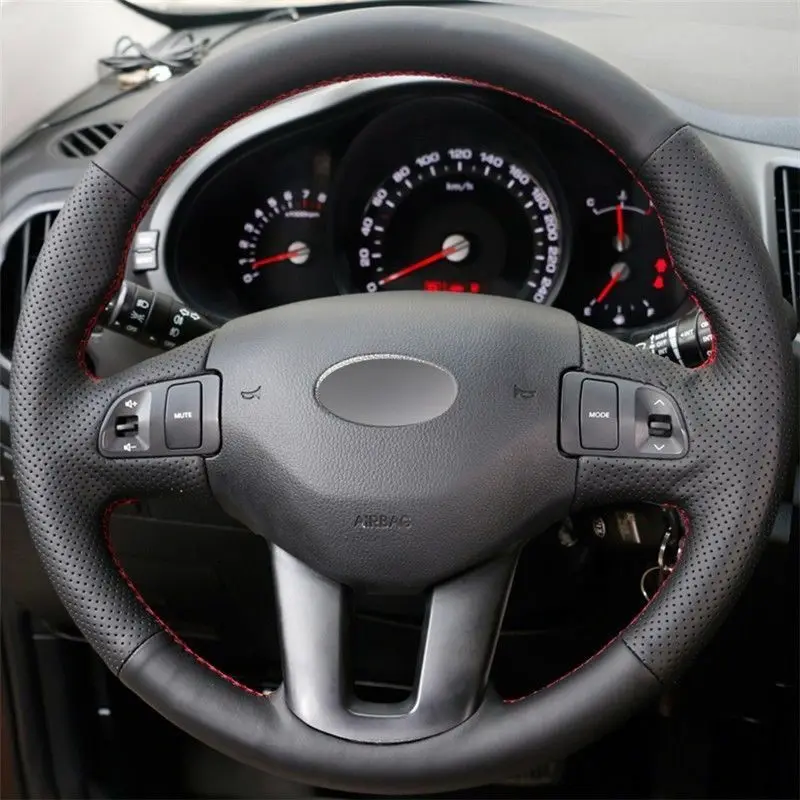 Top Leather Steering Wheel Hand-stitch on Wrap Cover For Kia Sportage 3 2011-2014 Kia Ceed 2010
Top Leather Steering Wheel Hand-stitch on Wrap Cover For Kia Sportage 3 2011-2014 Kia Ceed 2010