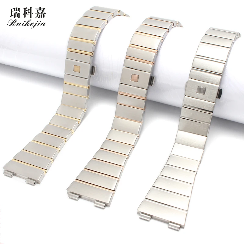 Stainless steel strap steel strap for Omega double eagle series stainless steel strap men Notched watch chain female 15 18 25mm
Stainless steel strap steel strap for Omega double eagle series stainless steel strap men Notched watch chain female 15 18 25mm