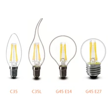 LED 電球 E27 LED ランプ E14 LED 220V E27 電球 B22 230 40w 220v エジソンランプ E14 ヴィンテージキャンドルライトシャンデリア白熱電球(China)