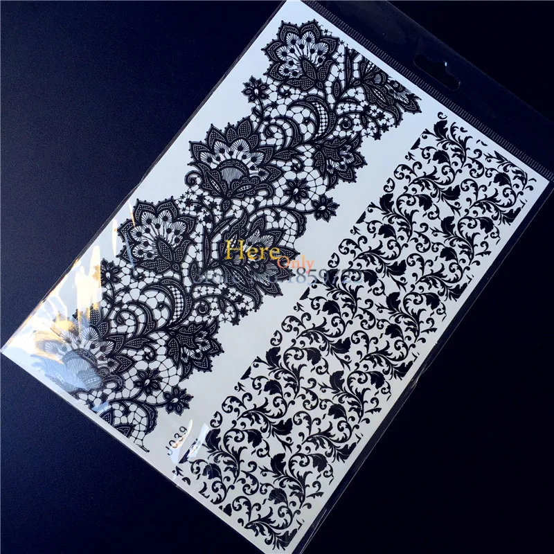 1PC Nontoxic Large Black Women Henna Tattoo Lace Flower Plants Bracelet Wristband Fake Jewelry Waterproof Temporary Tattoo HBJ39
1PC Nontoxic Large Black Women Henna Tattoo Lace Flower Plants Bracelet Wristband Fake Jewelry Waterproof Temporary Tattoo HBJ39