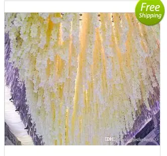 New Arrival Elegant Artificial Hydangea Silk Flower Vine Home Wall Hanging Wisteria Garland 14 colors Available For Wedding Xmas
New Arrival Elegant Artificial Hydangea Silk Flower Vine Home Wall Hanging Wisteria Garland 14 colors Available For Wedding Xmas