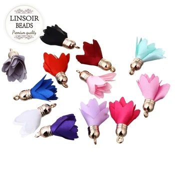 10pcs/lot Textile Handmade Chiffon Flower Tassel Charm with Rose Gold CCB End Cap Fit Women Earring Necklace Bag Decoration
10pcs/lot Textile Handmade Chiffon Flower Tassel Charm with Rose Gold CCB End Cap Fit Women Earring Necklace Bag Decoration