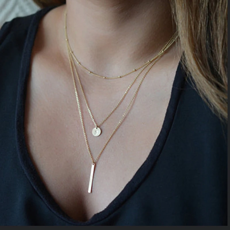 Fashion Multi Layer Choker Necklace Bead Chain Necklace Geometric Coin Square Necklace Pendant On Neck Collier Femme Jewelry
Fashion Multi Layer Choker Necklace Bead Chain Necklace Geometric Coin Square Necklace Pendant On Neck Collier Femme Jewelry