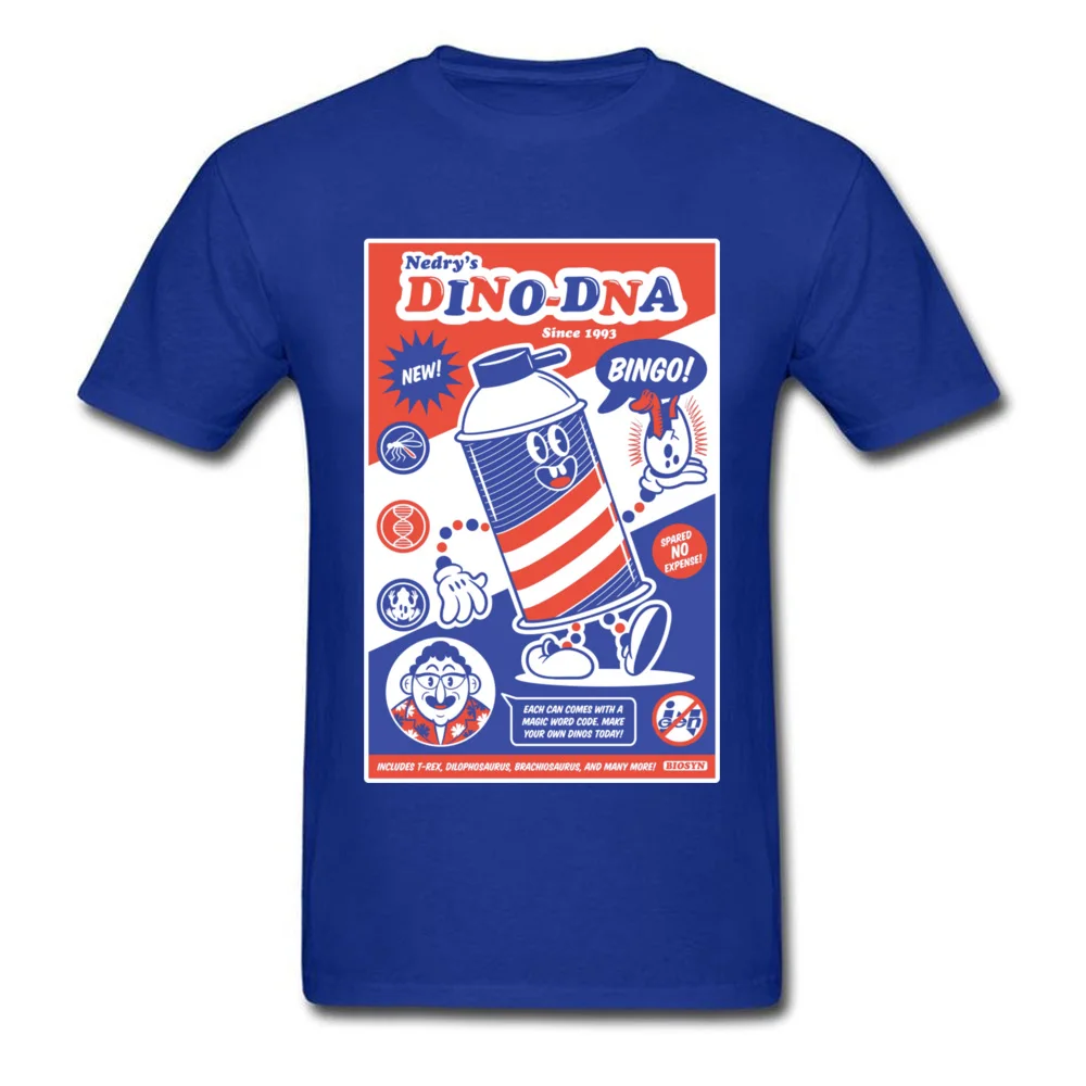 bingo dino dna 10929 T-shirts for Men Birthday Summer Fall Tops Shirts Short Sleeve Slim Fit Sweatshirts Round Neck 100% Cotton bingo dino dna 10929 blue