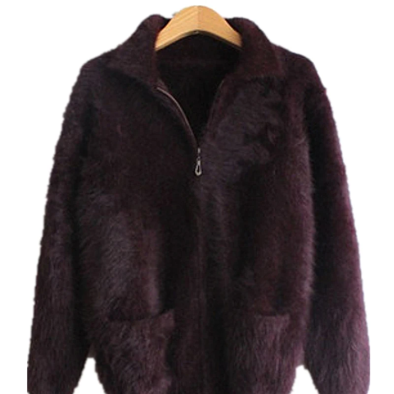 Mink Cashmere Cardigan Sweater Women Zipper korean style Knitted Sweater Clothes 2019 New Oversized wsr613
Mink Cashmere Cardigan Sweater Women Zipper korean style Knitted Sweater Clothes 2019 New Oversized wsr613