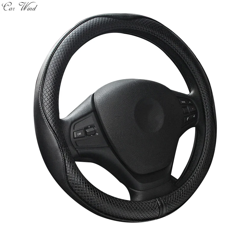 Car wind 38 CM Genuine Cowhide Leather Auto Car Steering Wheel Cover black For lancer x 10 kia rio Four Seasons Car Accessories
Car wind 38 CM Genuine Cowhide Leather Auto Car Steering Wheel Cover black For lancer x 10 kia rio Four Seasons Car Accessories