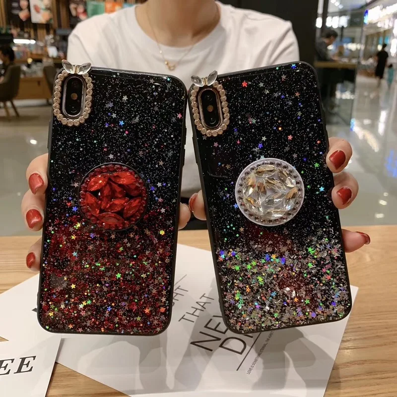 Luxury Glitter Phone Case For Coque iPhone 7 XSMAX Case TPU Soft Back Cover For iPhone X XR 6 6S 7 8 Plus Protect Case + Holder
Luxury Glitter Phone Case For Coque iPhone 7 XSMAX Case TPU Soft Back Cover For iPhone X XR 6 6S 7 8 Plus Protect Case + Holder
