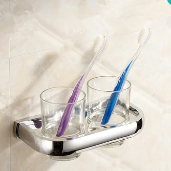 Bathroom Accessories,Brass Modern Chrome Toothbrush Tumbler&Cup Holder, Creative Design,Bath banheiro Hardware 
Bathroom Accessories,Brass Modern Chrome Toothbrush Tumbler&Cup Holder, Creative Design,Bath banheiro Hardware