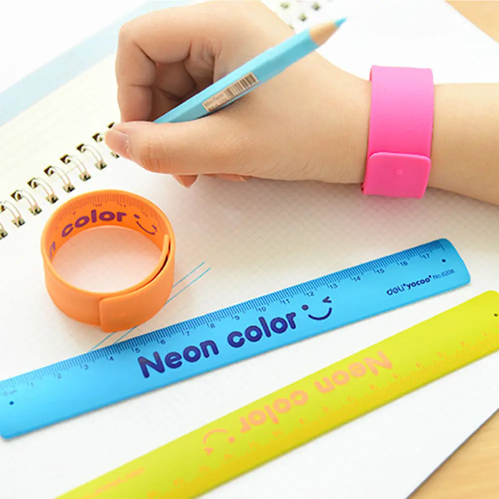 1 Piece Bracelet School Ruler 18 cm Assorted Colors Ruler Silicone Slap Bracelet - Party Favors Shatterproof Ruler Wristband
1 Piece Bracelet School Ruler 18 cm Assorted Colors Ruler Silicone Slap Bracelet - Party Favors Shatterproof Ruler Wristband