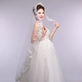 One Layers 1.5 M Long Veils Wedding Veils Lace Appliques With Comb Wedding Accessories Bridal Veils TS233
One Layers 1.5 M Long Veils Wedding Veils Lace Appliques With Comb Wedding Accessories Bridal Veils TS233