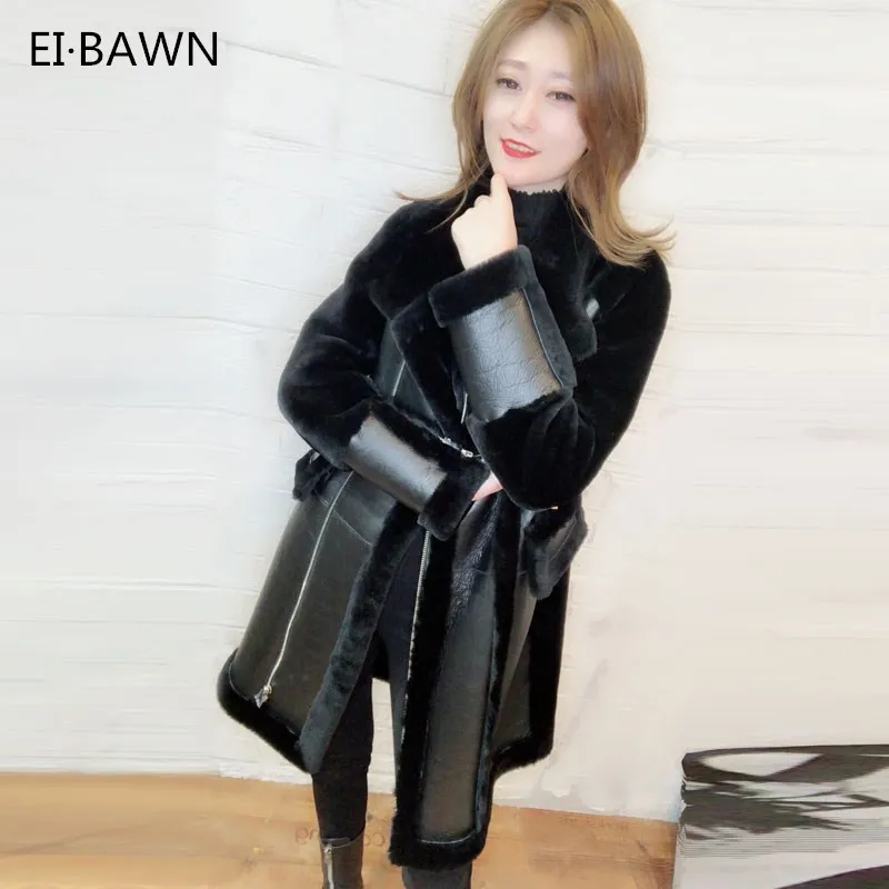 Winter 2019 New Long Fur Coat Female Sheepskin Korean Edition Show Thin Lambs Wool Sheared Fur Polo Collar with Zipper
Winter 2019 New Long Fur Coat Female Sheepskin Korean Edition Show Thin Lambs Wool Sheared Fur Polo Collar with Zipper