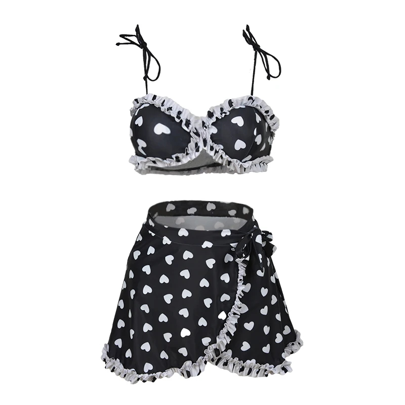 3 PCS Europe Black Heart Print High Waist Bikini 2019 Sexy Push Up Swimwear Women Skirt Swimsuit Bathing Suits For Young Ladies
3 PCS Europe Black Heart Print High Waist Bikini 2019 Sexy Push Up Swimwear Women Skirt Swimsuit Bathing Suits For Young Ladies