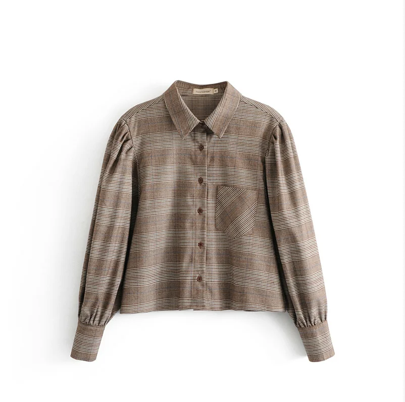 2019 new women vintage checked palid print casual business shirt blouses women long sleeve pocket femininas blusas tops LS3106
2019 new women vintage checked palid print casual business shirt blouses women long sleeve pocket femininas blusas tops LS3106