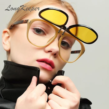 LongKeeper Trendy Flip Up Sunglasses Women Oversized Yellow Sun glass Men Double Lens Steampunk Goggles Eyeglasses UV400
LongKeeper Trendy Flip Up Sunglasses Women Oversized Yellow Sun glass Men Double Lens Steampunk Goggles Eyeglasses UV400