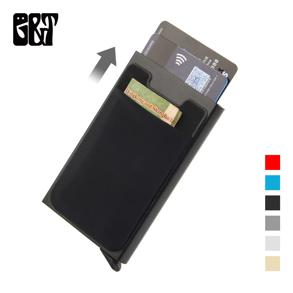 GT Male Metal Card Holder RFID Aluminium Alloy Credit Card Holder Blocking Mini Slim Metal Wallet Automatic Pop Up Credit Card
GT Male Metal Card Holder RFID Aluminium Alloy Credit Card Holder Blocking Mini Slim Metal Wallet Automatic Pop Up Credit Card