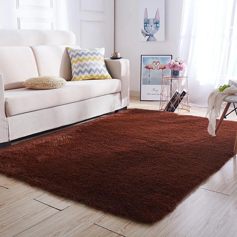 European modern rectangular blanket long hair non-slip silk floor mat living room coffee table rug bedroom bed thick carpet
European modern rectangular blanket long hair non-slip silk floor mat living room coffee table rug bedroom bed thick carpet