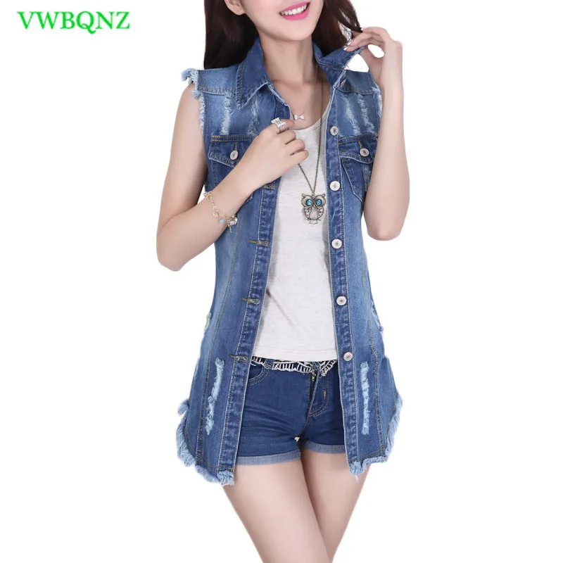 Women's Vest Female Vest Short Denim Vest Sleeveless Jacket Spring Coat Slim Veste Femme Manually worn Denim Waistcoat 4XL A531
Women's Vest Female Vest Short Denim Vest Sleeveless Jacket Spring Coat Slim Veste Femme Manually worn Denim Waistcoat 4XL A531