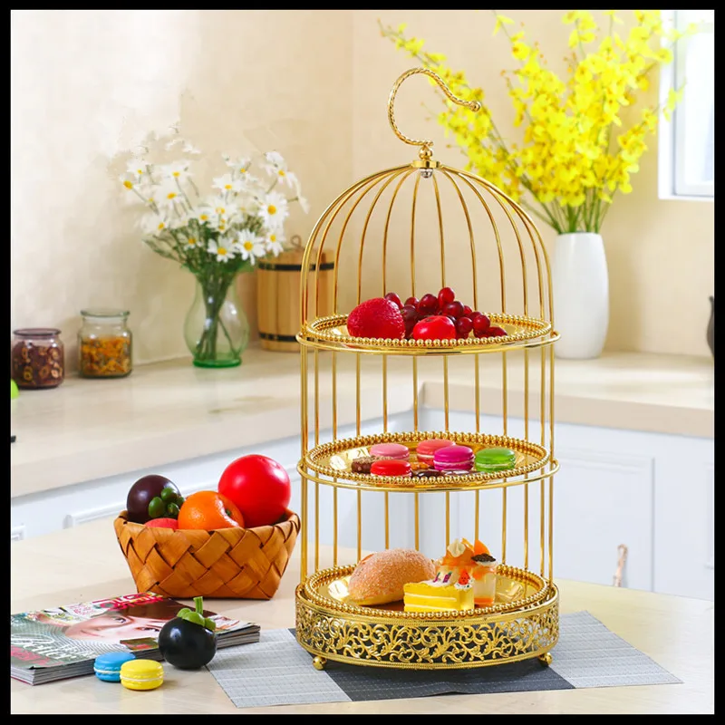 1PCS European snack rack buffet snack rack fashion bird cage double-layer three-layer snack rack metal fruit plate
1PCS European snack rack buffet snack rack fashion bird cage double-layer three-layer snack rack metal fruit plate