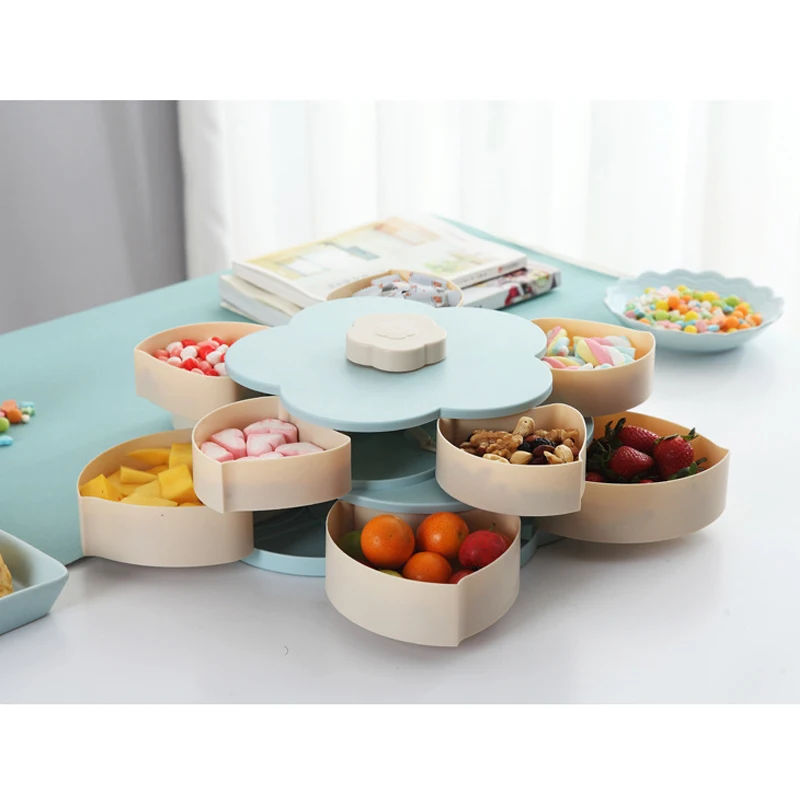 Snack Box Candy Dish Petal Rotating Dried Fruit Plate Snacks Storage Tray for Party 899
Snack Box Candy Dish Petal Rotating Dried Fruit Plate Snacks Storage Tray for Party 899