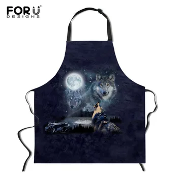 FORUDESIGNS Night Wolf Sleeveless Apron Woman Men Adult Bibs Home Cooking Baking Coffee Shop Cleaning Aprons Kitchen Accessories
FORUDESIGNS Night Wolf Sleeveless Apron Woman Men Adult Bibs Home Cooking Baking Coffee Shop Cleaning Aprons Kitchen Accessories