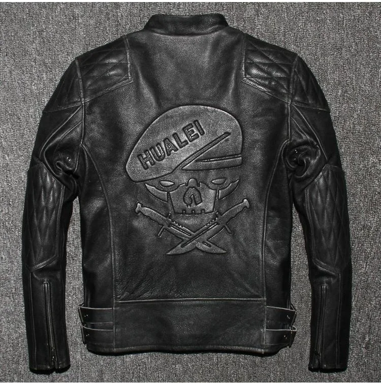 DHL,Free shipping.Brand winter mens skull leather Jackets,faux fur top genuine Leather motor biker jacket.motorcycle slim
DHL,Free shipping.Brand winter mens skull leather Jackets,faux fur top genuine Leather motor biker jacket.motorcycle slim